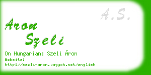 aron szeli business card